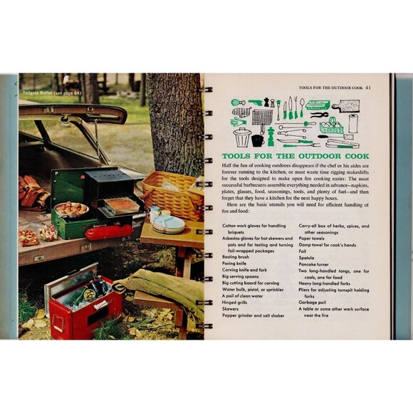 Betty Crocker’s Outdoor Cook Book 1961 1st Ed Spiral BBQ Retro Midcentury VTG - Picture 5 of 6